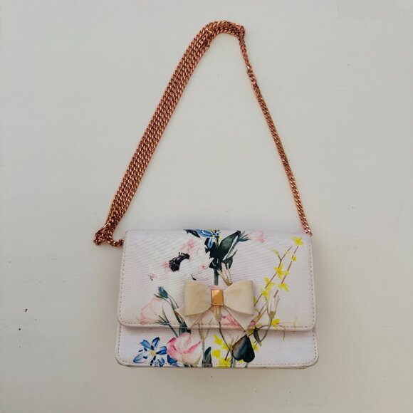 Ted Baker Shirly Micro Floral Bag with Chain Strap - Picture 1 of 8